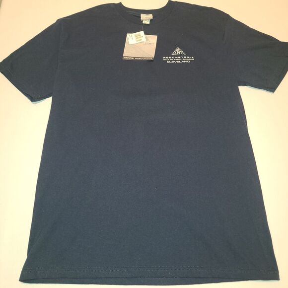 NWT Rock and Roll Hall of Fame HOF Pyramid Mens Sz Large T Shirt Navy Blue New - Picture 4 of 8